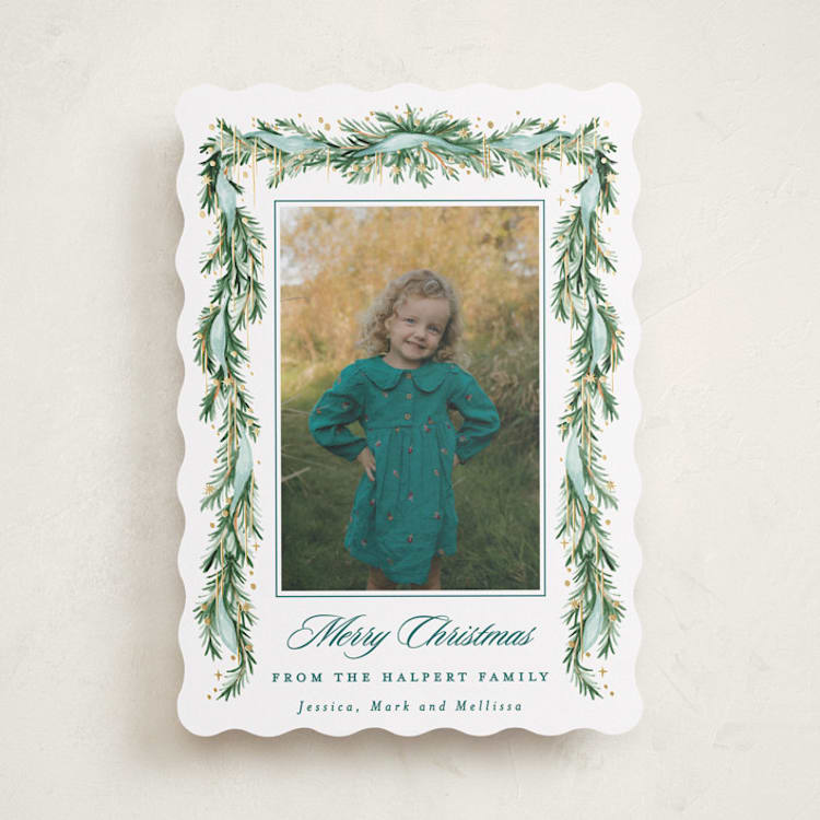 "Twinkle" - Holiday Cards in Duck Egg by Sarah Knight - Front