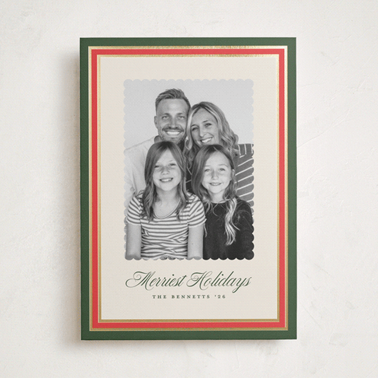 "Festive Frame" - Holiday Cards in Spruce by Erica Krystek - Front