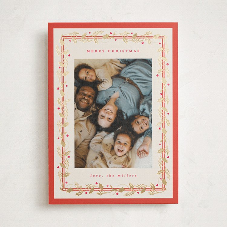 "Deco Branches" - Holiday Cards in Stocking by Anupama - Front