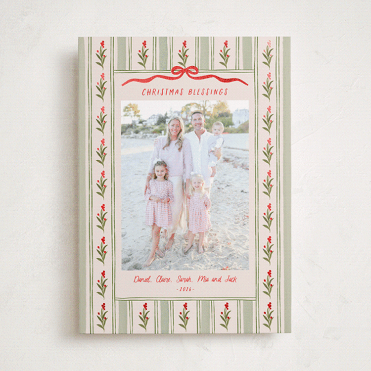 "hand-drawn Vintage garden" - Holiday Cards in Stocking by Creo Study - Front