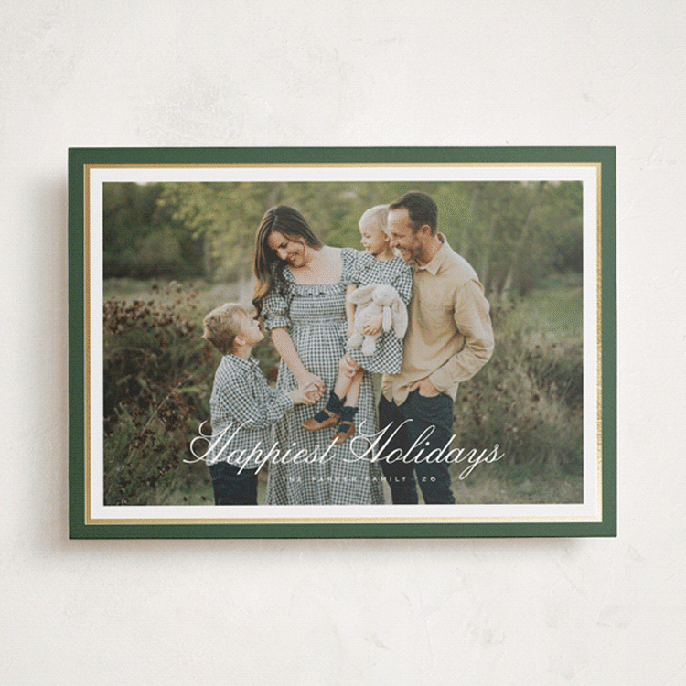 "minimal border" - Holiday Cards in Forest by Kelly Schmidt - Front