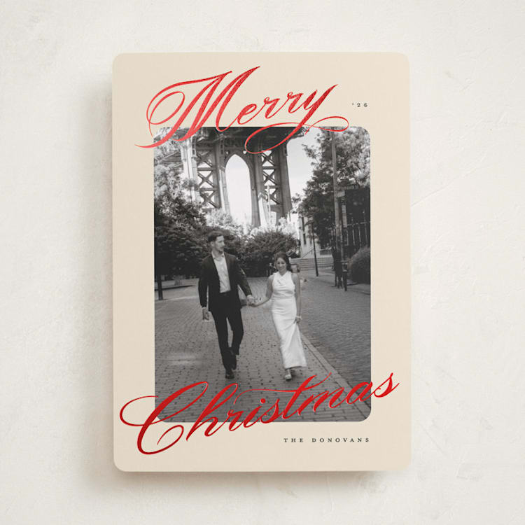 "Donovan" - Holiday Cards in Buttercream by Pixel and Hank - Front