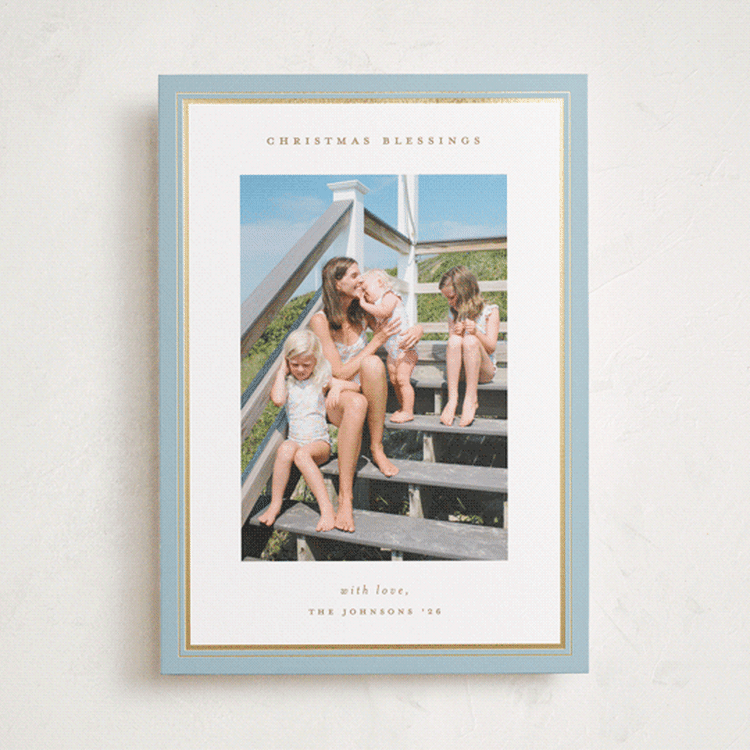 "clean frame" - Holiday Cards in Sky by Christy Hy Lee - Front