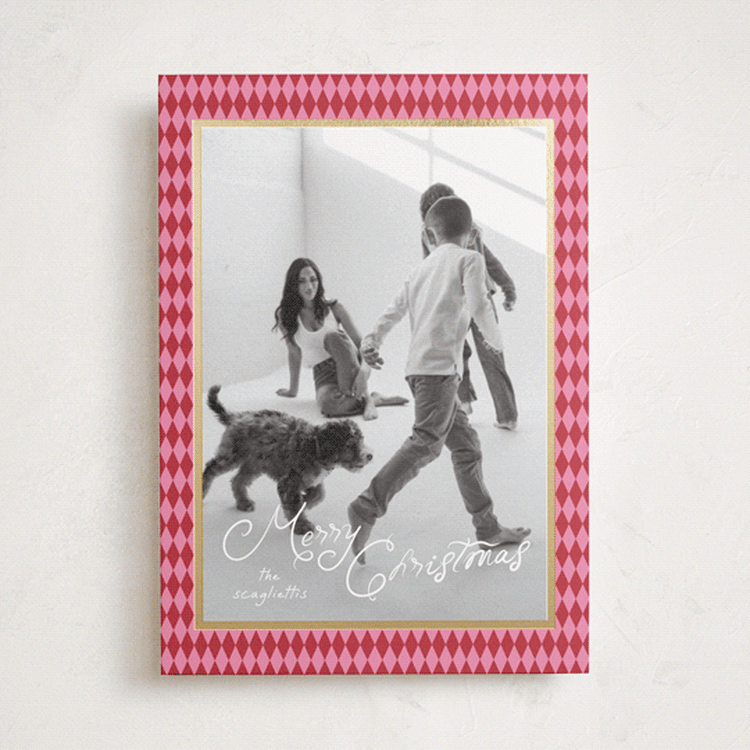 "Harlequin" - Holiday Cards in Gumdrop by Tamara Hilje - Front