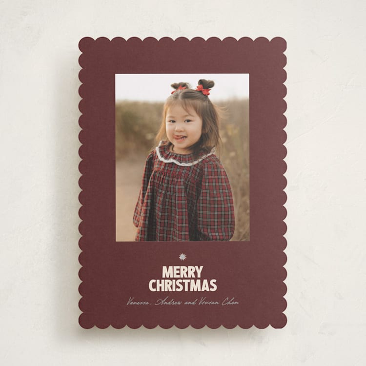 "Little Star" - Holiday Cards in Mulled Wine by Jenna Holcomb - Front