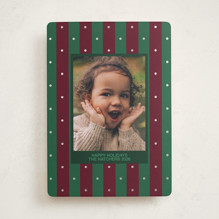 "Dotted Stripe" - Holiday Cards in Jewel by Inkblot Design - Front