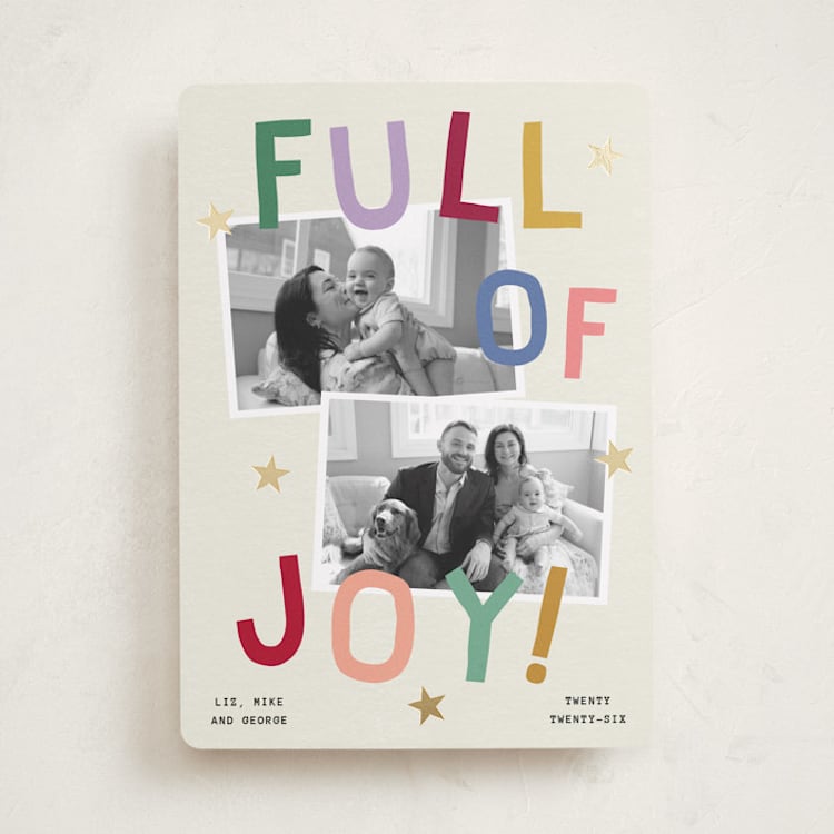 "Full of Joy (& Cheer)" - Holiday Cards in Yuletide by Kercia Jane - Front