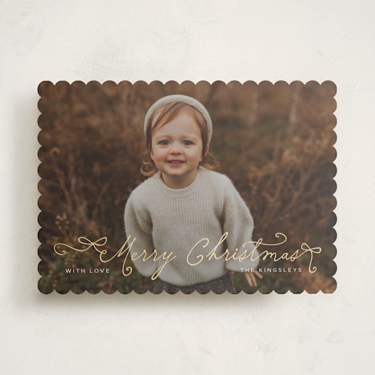 "Darling" - Holiday Cards in Marshmallow by Heather Schertzer - Front