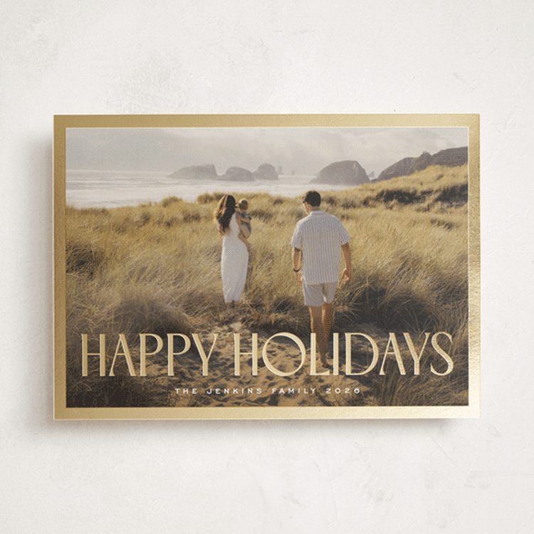 "Gilded Edge" - Holiday Cards in Vanilla by Nicole Walsh - Front