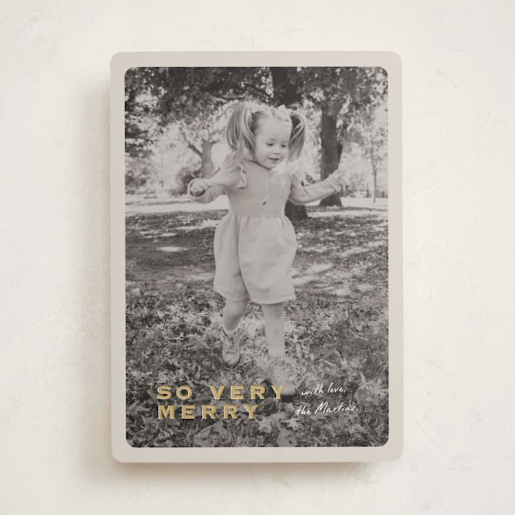 "So Very Merry" - Holiday Cards in Pudding by Stephanie Heinrich Godbout - Front