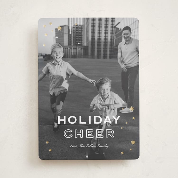 "Holiday Cheer" - Holiday Cards in Snow by Leah Bisch - Front