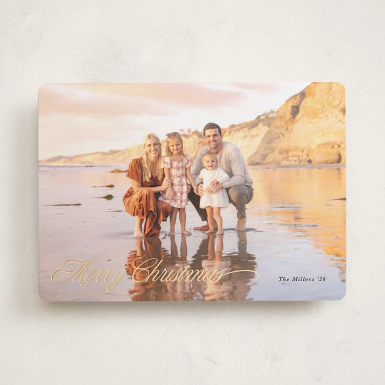 "Classic Script greeting" - Holiday Cards in Coal by Lucrecia Caporale - Front