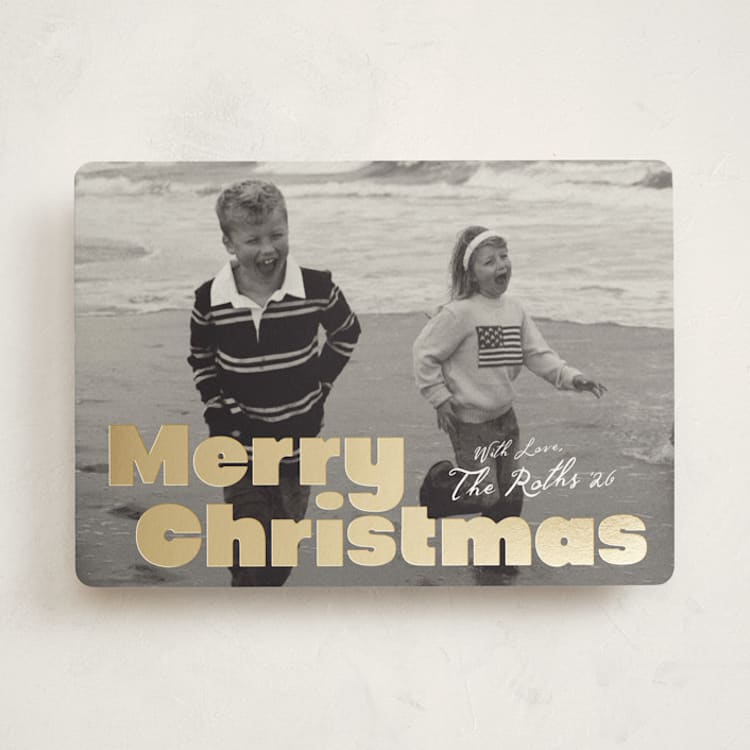 "Extra Bold" - Holiday Cards in Sugar by Everett Paper Goods - Front