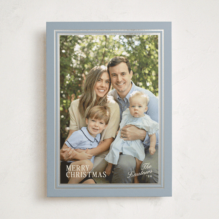 "Gilded frame" - Holiday Cards in Blue Jay by Creo Study - Front