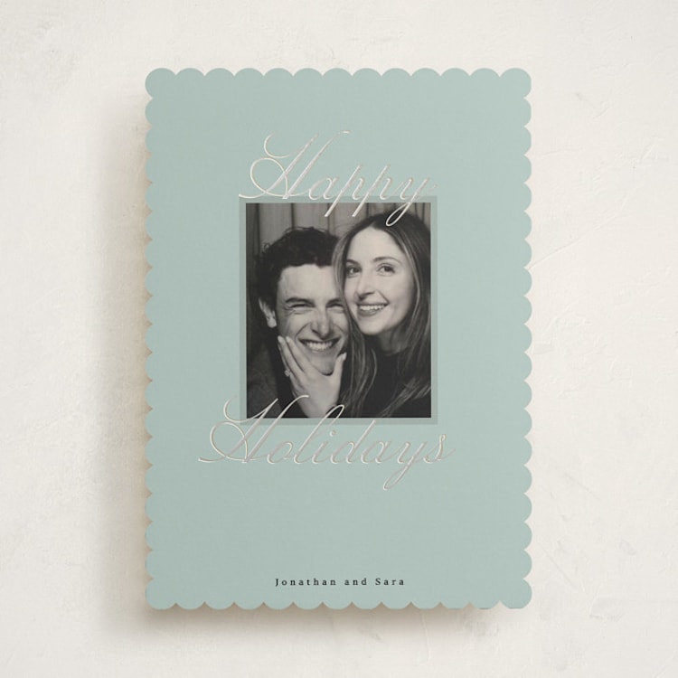 "This Moment" - Holiday Cards in Mint by Corinne Malesic - Front
