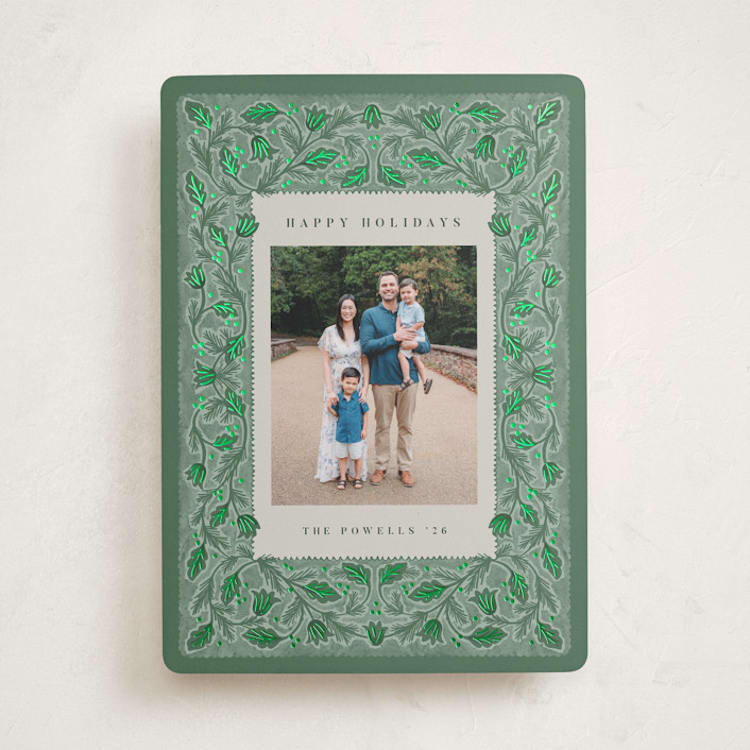 "elegant" - Holiday Cards in Evergreen by Jen Owens - Front