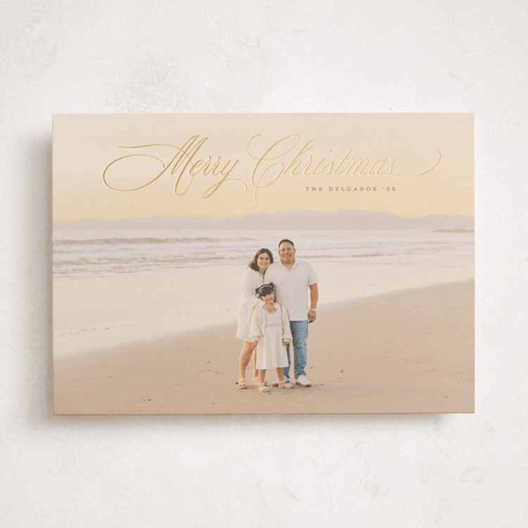 "classically" - Holiday Cards in Sand by Christy Hy Lee - Front