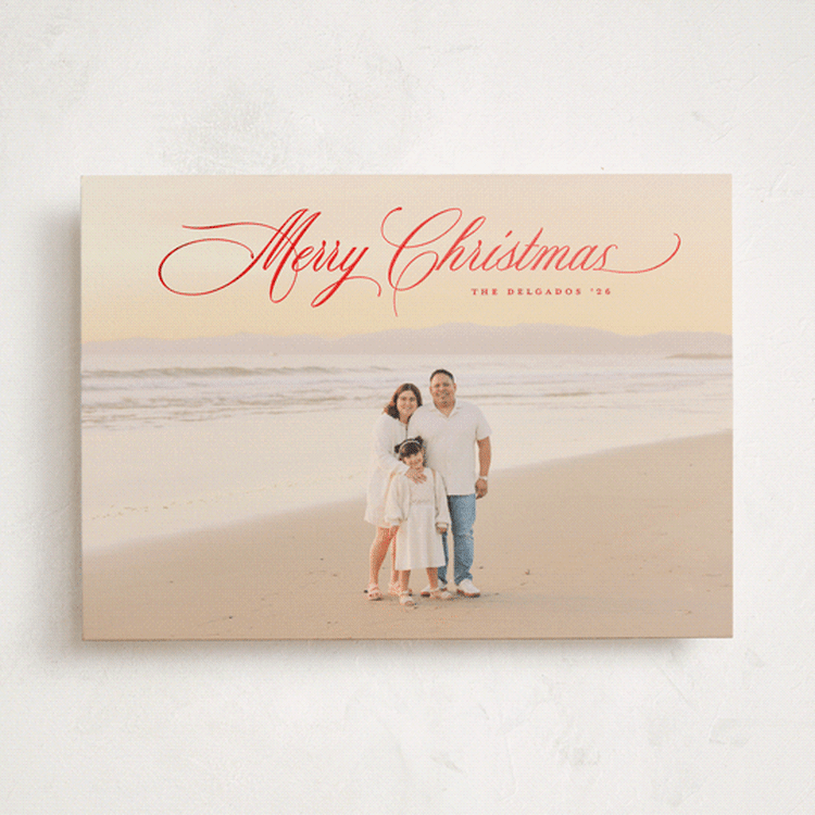 "classically" - Holiday Cards in Berry by Christy Hy Lee - Front