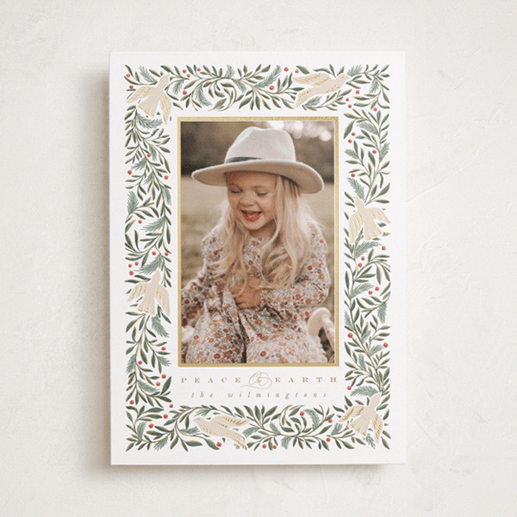 "Dove of Peace" - Holiday Cards in Dove by Leah Bisch - Front