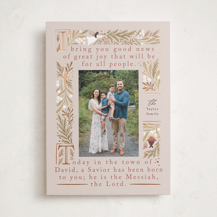 "Bible story" - Holiday Cards in Peony by Alethea and Ruth - Front