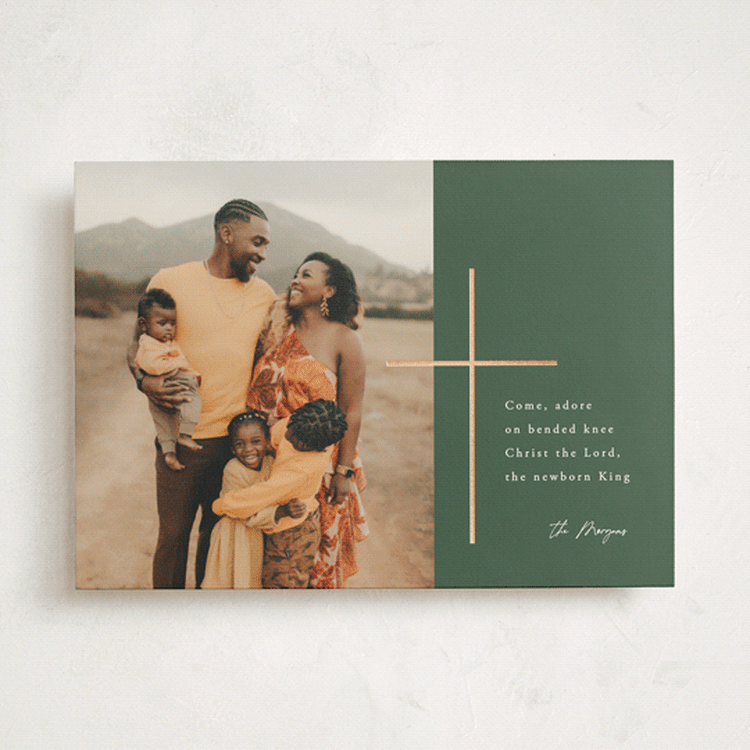 "Cross of Christ" - Holiday Cards in Pine by Brianne Larsen - Front