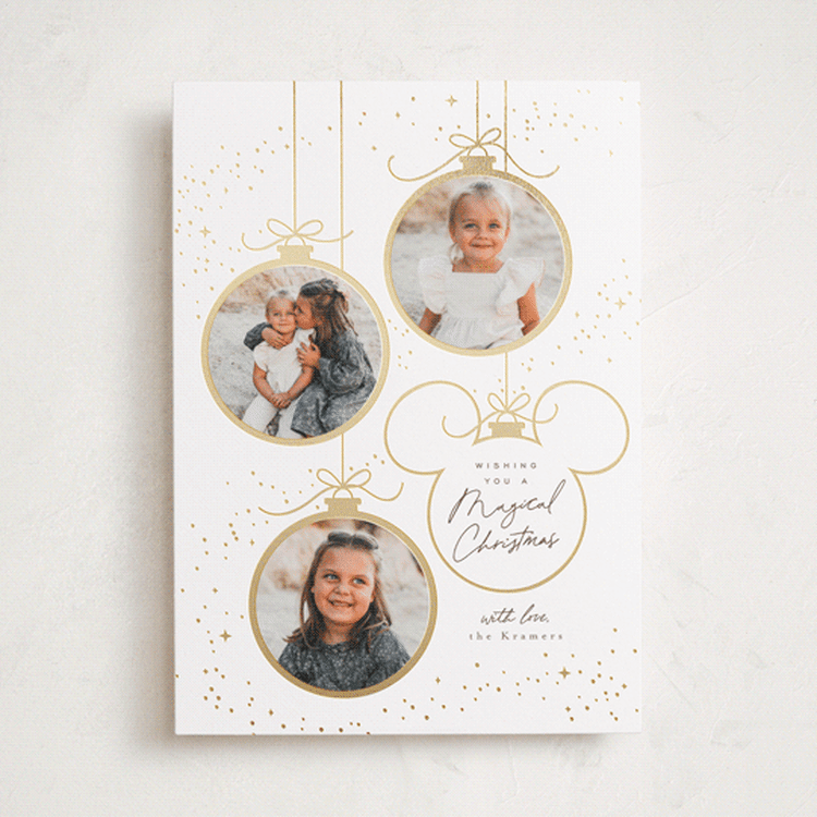 "BAUBLES" - Holiday Cards in Snow by Everett Paper Goods - Front