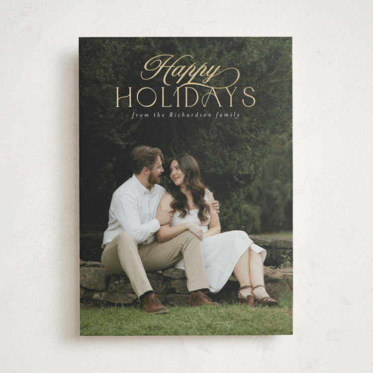 "Ashby" - Holiday Cards in Snow by Deynaaz Daraei - Front