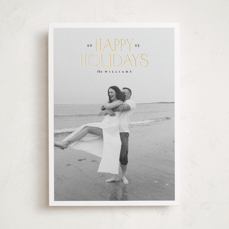 "Headline" - Holiday Cards in Snow by Carolyn Nicks - Front