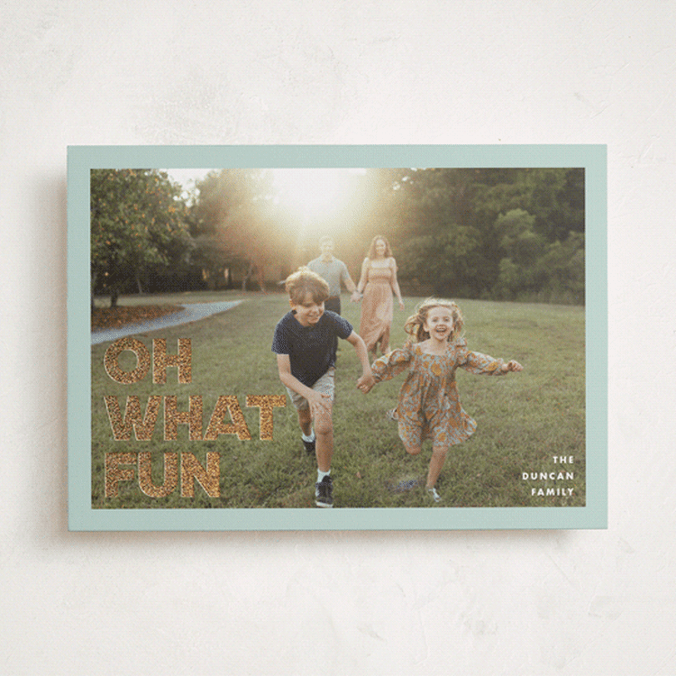 "Holiday Poster" - Holiday Cards in Wintermint by Maria Alou - Front
