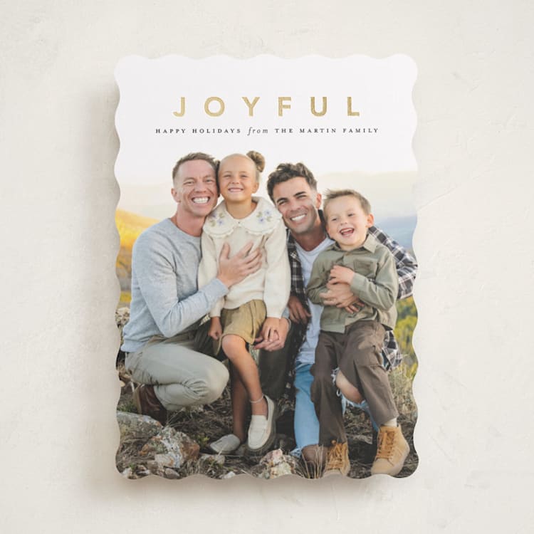 "a joyful family" - Holiday Cards in Coal by Laura Hamm - Front