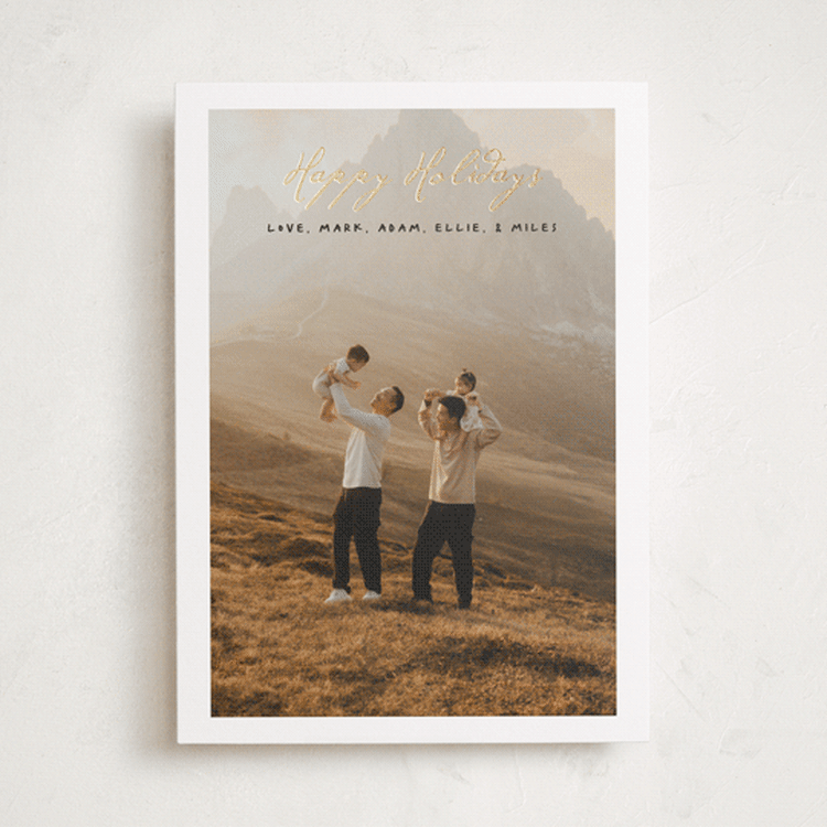 "vintage joy" - Holiday Cards in Onyx by Benita Crandall - Front
