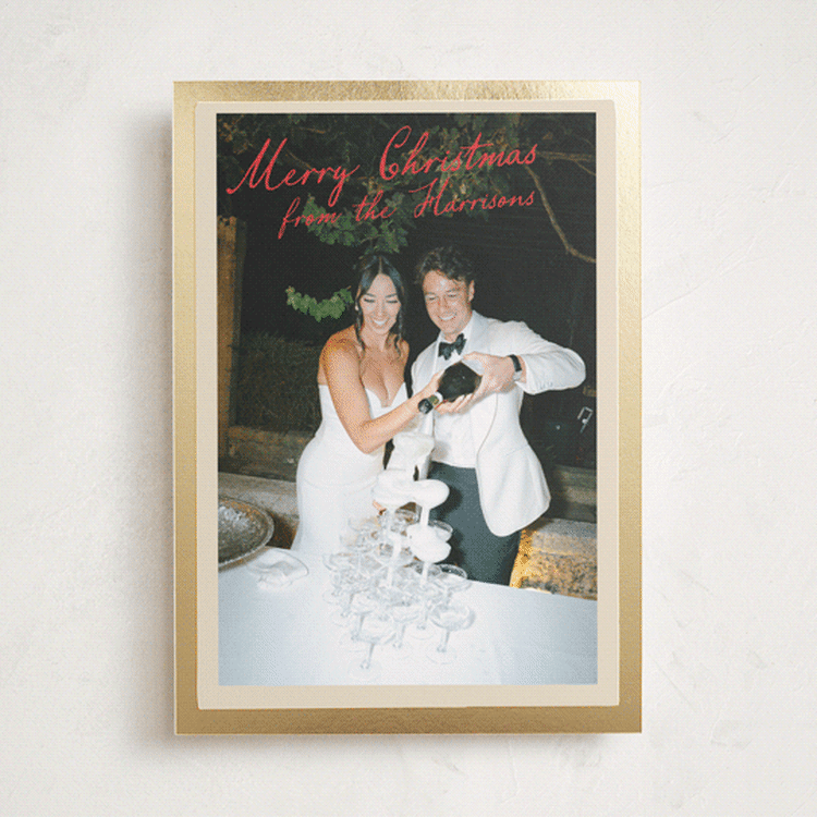 "Vintage photo card" - Holiday Cards in Cherry by Maja Cunningham - Front