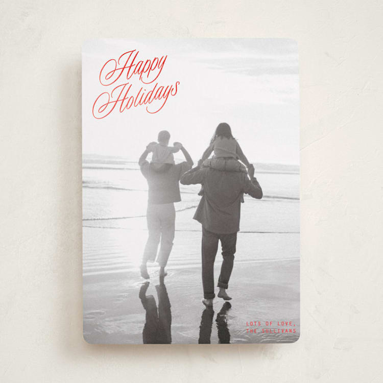 "neon vintage" - Holiday Cards in Berry by JoAnn Jinks - Front