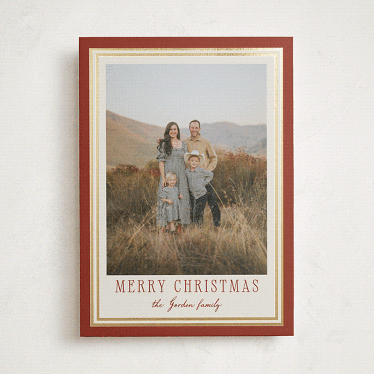 "Prairie" - Holiday Cards in Rust by Petra Kern - Front