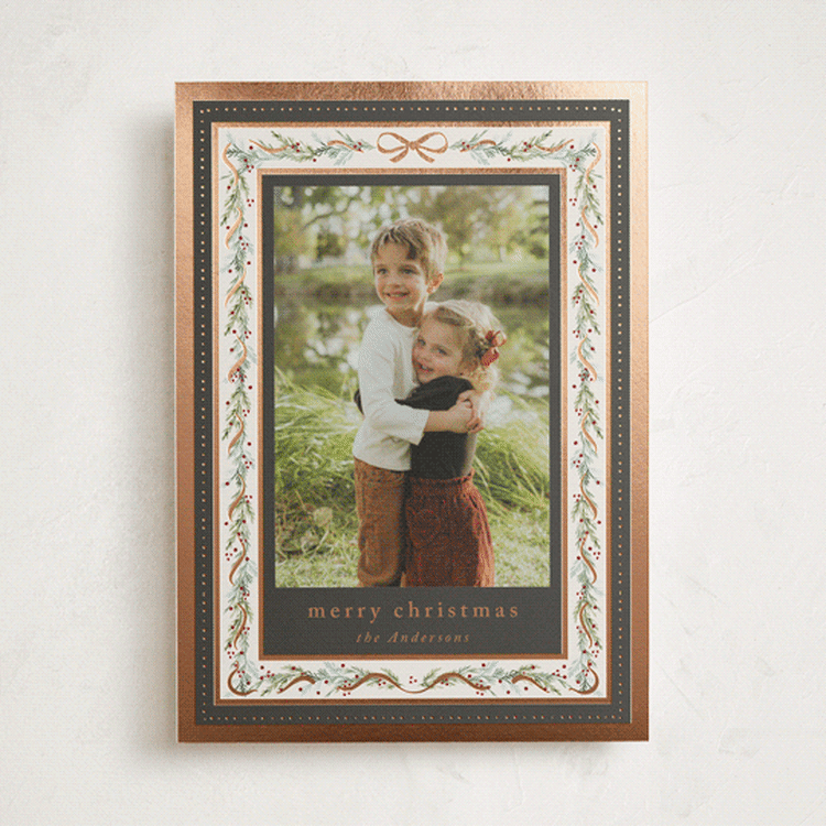 "Ever Shine" - Holiday Cards in Coal by Petra Kern - Front