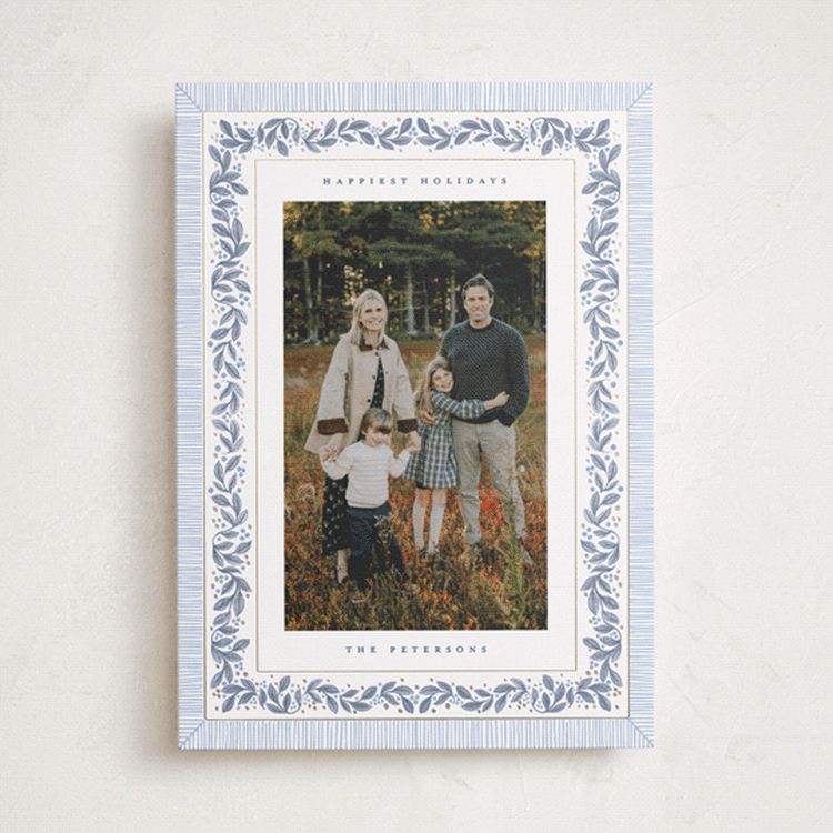 "Antique Greenery" - Holiday Cards in Frost by Jenna Holcomb - Front