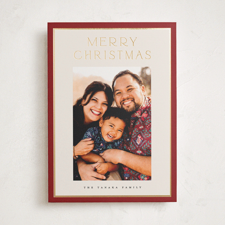 "lots of joy" - Holiday Cards in Cherry by Christy Hy Lee - Front