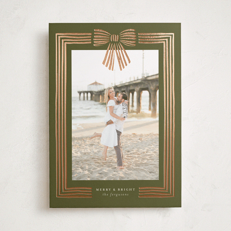 "Ribbon Framed" - Holiday Cards in Forest by Iveta Angelova - Front