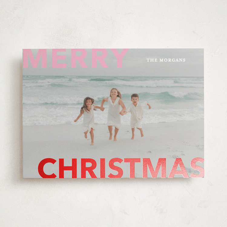 "Merry & Bold" - Holiday Cards in Candy Cane by Angela Thompson - Front