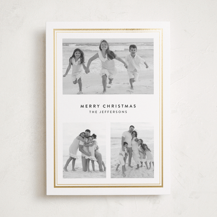 "Classic Keepsake" - Holiday Cards in Snow by Lucrecia Caporale - Front