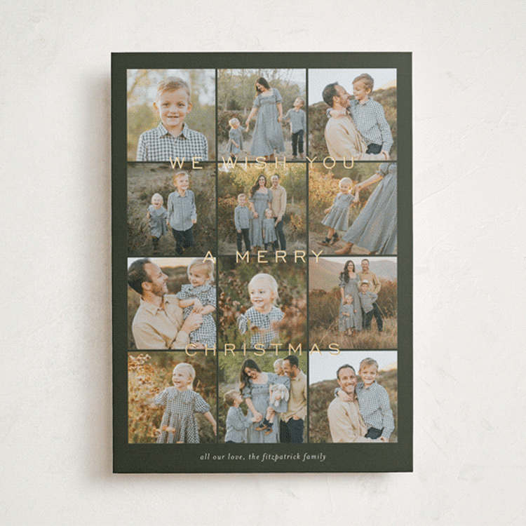 "Twelve" - Holiday Cards in Pine by Ekko Studio - Front