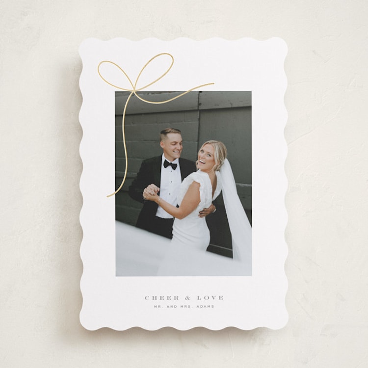 "Little Bow" - Holiday Cards in Winter by Yuliya Evseeva - Front