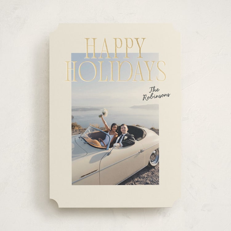 "Poster" - Holiday Cards in Vanilla by Creo Study - Front