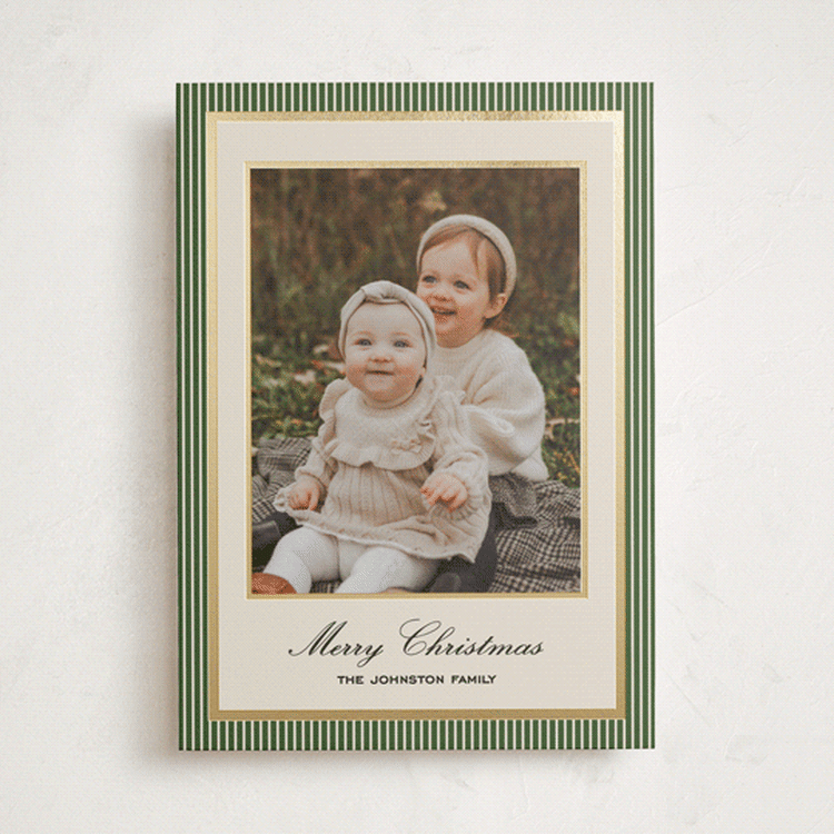 "Barre" - Holiday Cards in Pine by Annie Shapiro - Front
