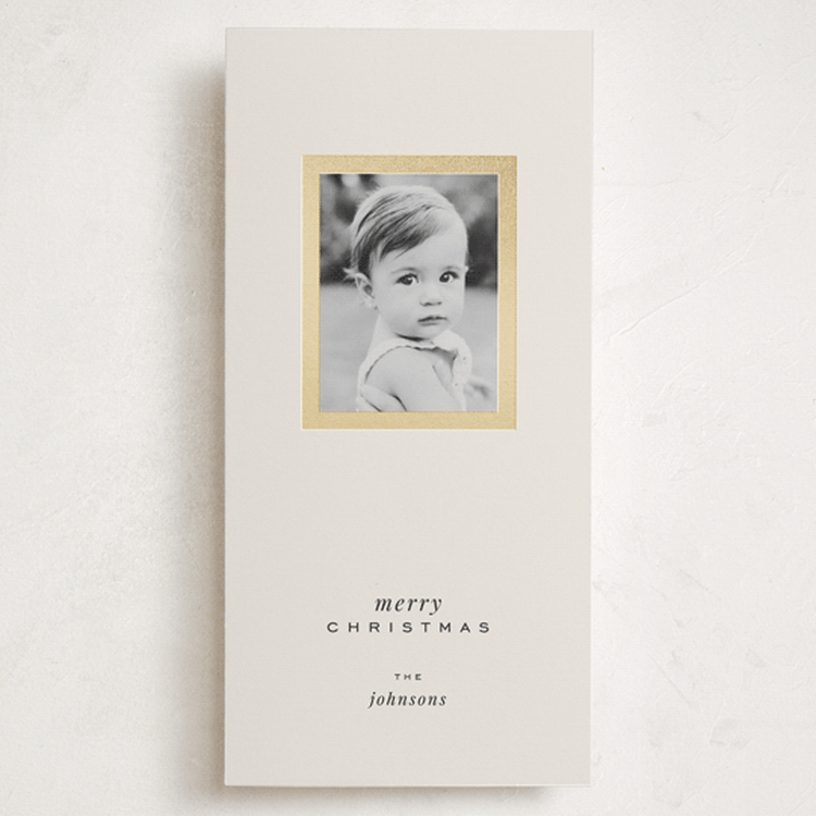 "Gallery Vibe" - Holiday Cards in Eggnog by Brittany Braithwaite - Front