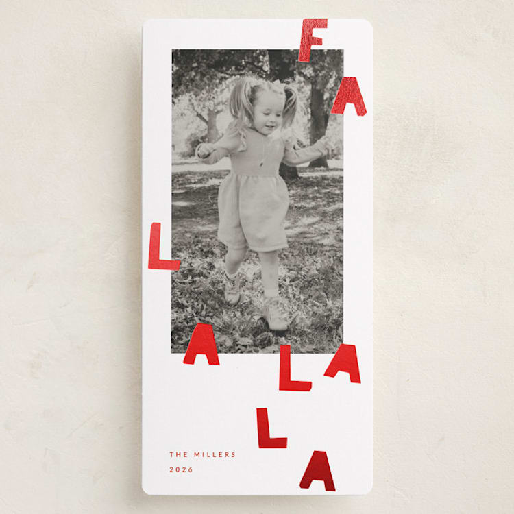 "Fa la la la" - Holiday Cards in Santa by Sumak Studio - Front