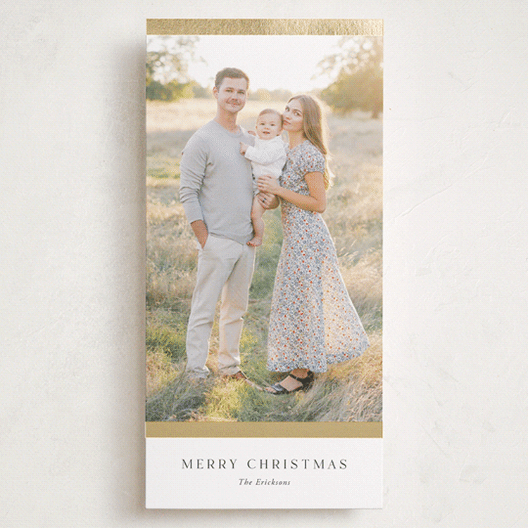 "Holiday Simplicity" - Holiday Cards in Snow by Yaling Hou Suzuki - Front