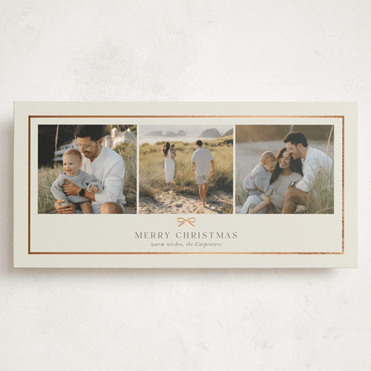 "Sweet Little Bow" - Holiday Cards in Ivory by Yaling Hou Suzuki - Front