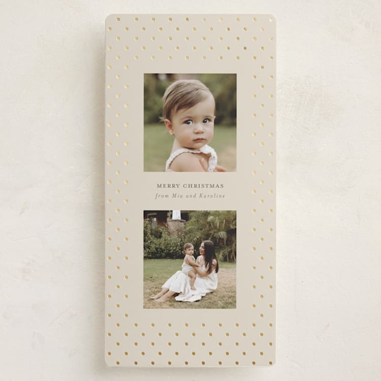 "Dotted" - Holiday Cards in Pudding by Kristin Oliversen - Front