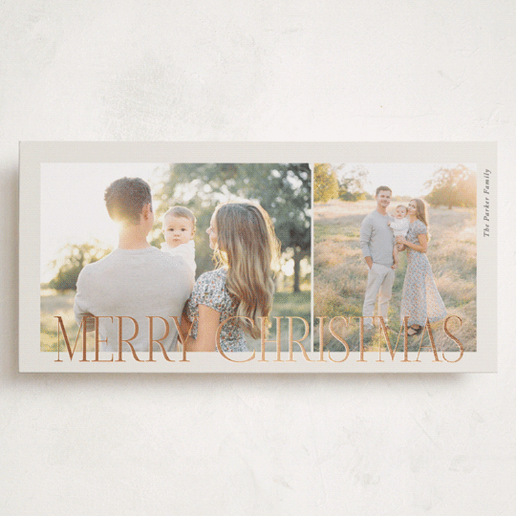 "Classic & Modern" - Holiday Cards in Eggnog by Brianne Larsen - Front
